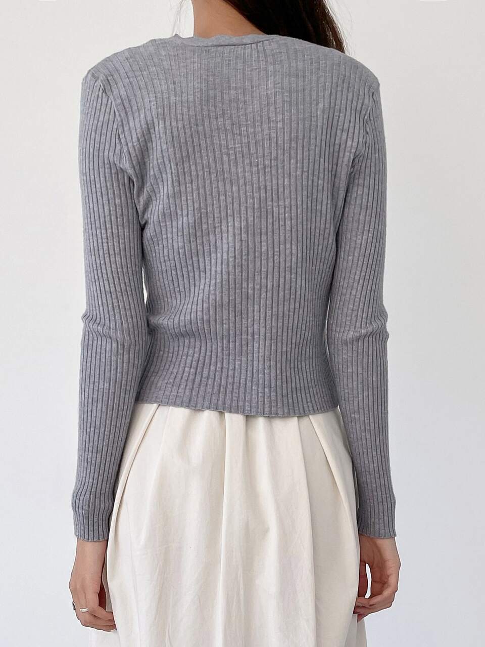 Scallop Trim Ribbed Knit Cardigan,Fall Women Clothes Jacket