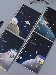 1pc Cartoon Graphic Máy tính xách tay xoắn ốc ngẫu nhiên - Nhiều màu - Xem 4