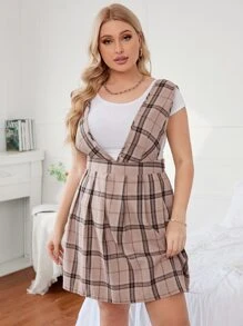 Đầm Plus Size Sọc ca rô Sẵn sàng - Nhiều màu - Xem 1