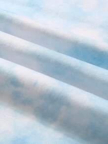 Manfinity Homme Camiseta con estampado de coche y letra - Azul y blanco - Ver 3