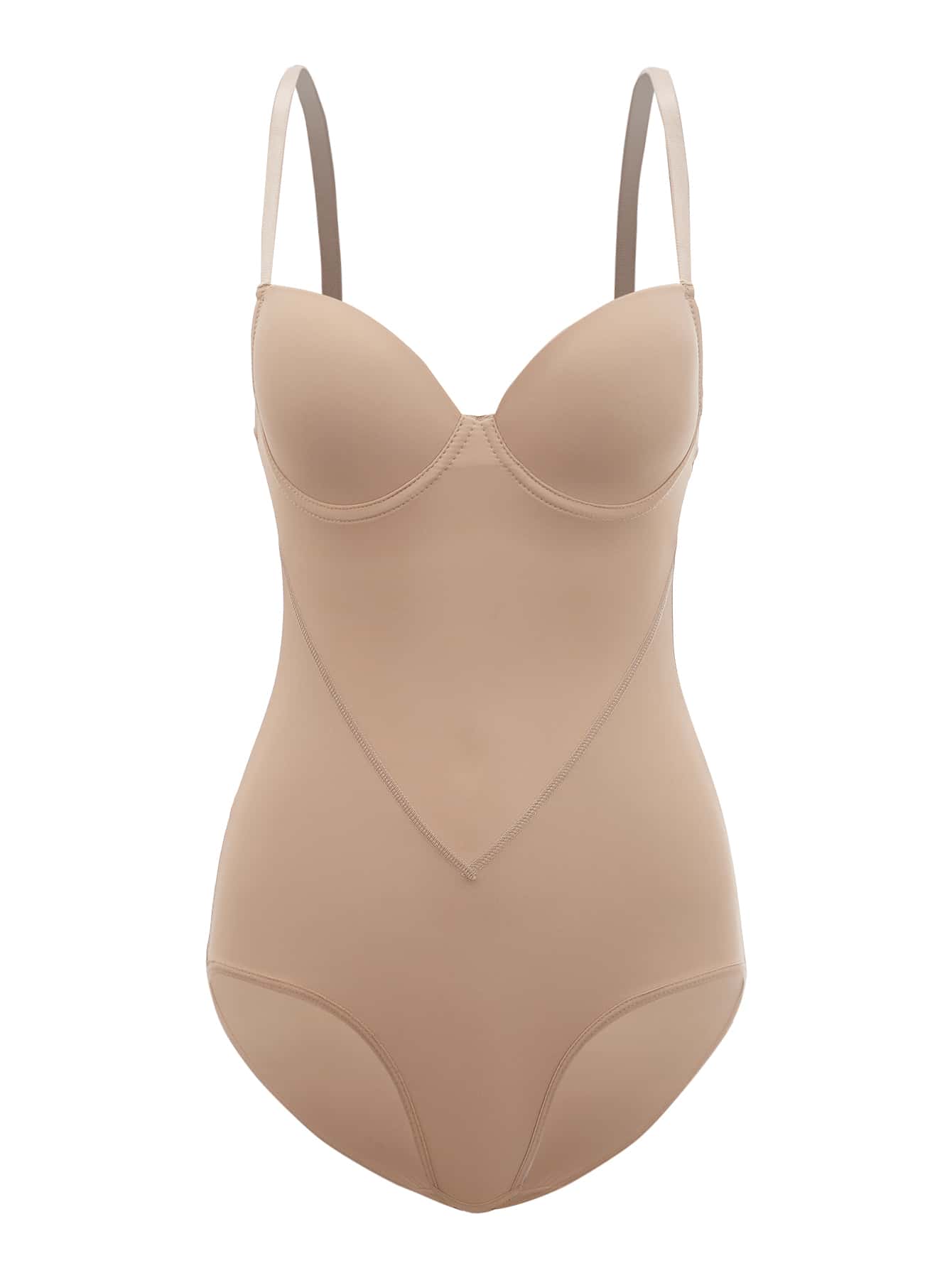 Solid Underwire Shapewear Bodysuit SHEIN UK