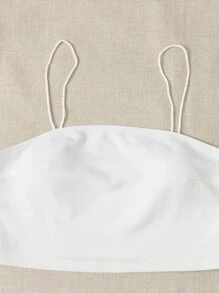 SHEIN Essnce Plus Crop Cami Top & Plaid Skirt Set - Black and White - View 5