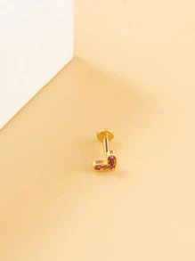 1 pieza Pendientes con diseño de corazón de strass, perfecto para San Valentín, mamá, madre, Día de la Madre, regalo