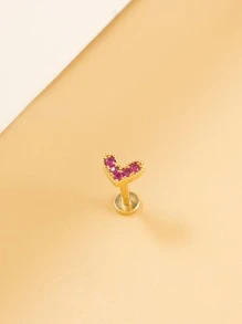 1 pieza Pendientes con diseño de corazón de strass, perfecto para San Valentín, mamá, madre, Día de la Madre, regalo