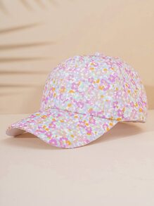 Toddler Girls Ditsy Floral Print Baseball Cap - Multicolor - View 1