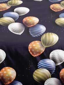 Balloon Print Duvet Cover Set Without Filler - Multicolor - View 4