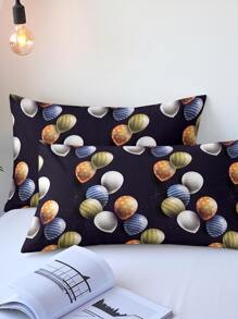Balloon Print Duvet Cover Set Without Filler - Multicolor - View 5