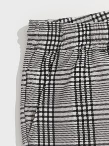 Manfinity RebelGame Men Plaid Drawstring Waist Shorts - Multicolor - View 4