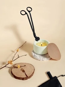 1pc Solid Color Candle Wick Cutter, 18cm Black Iron Candle Wick Scissors, For Home,Room Decor,Gifts - Black - View 1