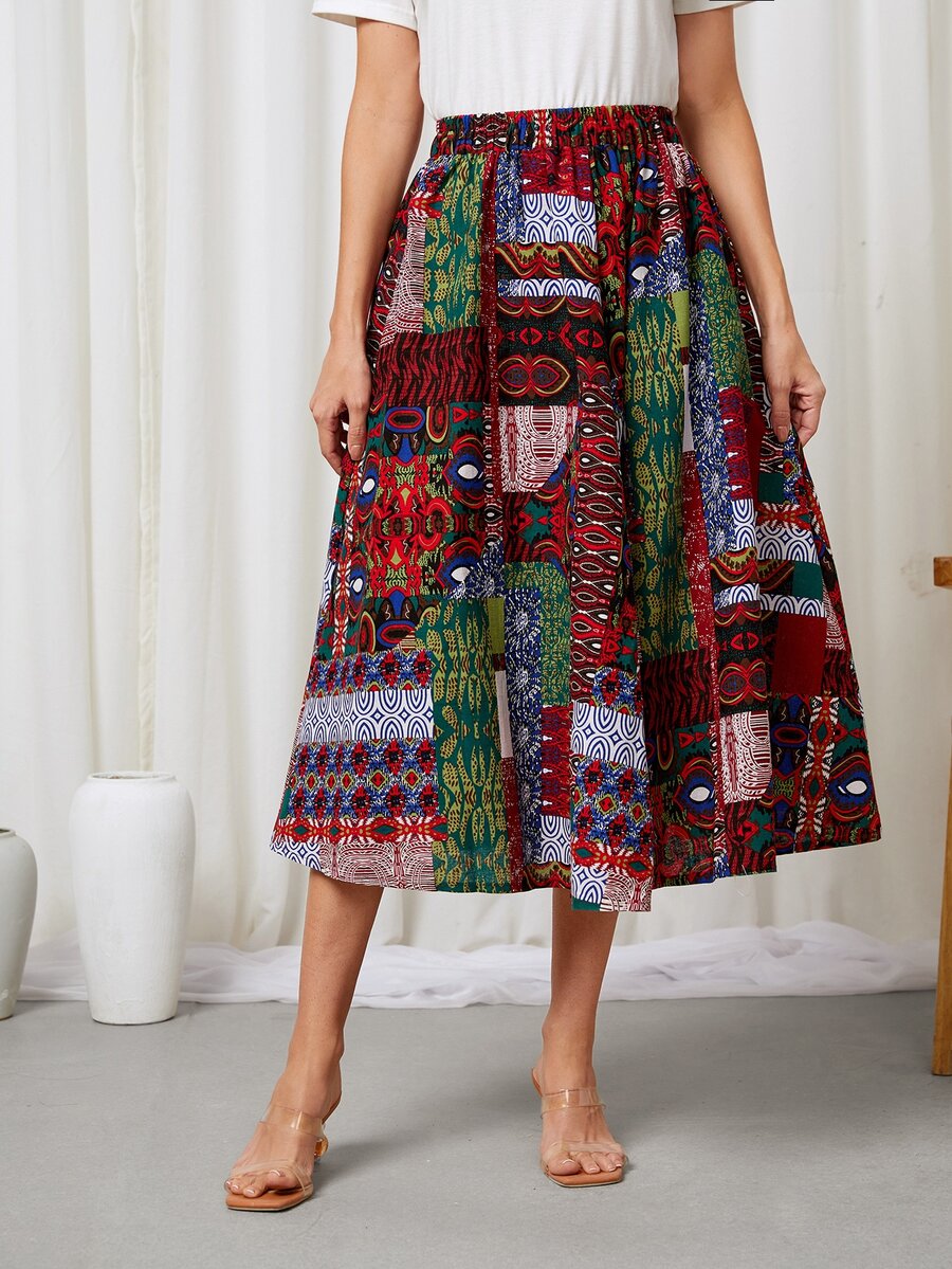 Váy nữ Chắp vá Boho - Nhiều màu - Xem 1