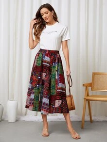 Váy nữ Chắp vá Boho - Nhiều màu - Xem 3