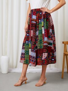 Váy nữ Chắp vá Boho - Nhiều màu - Xem 4