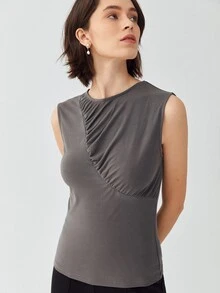 MOTF TANK TOP MADE OF LENZING™ ECOVERO™ BRANDED VISCOSE FIBERS - Dark Grey - View 10