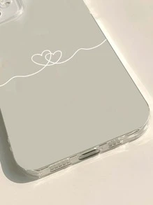 Heart Print Clear Phone Case Compatible With Apple Compatible With IPhone 15/15Plus/15Pro/15Promax,International Version, Not The Domestic Version, - Clear - View 4