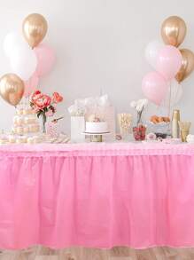 2 chiếc Khăn trải bàn dùng một lần trơn - Hồng - Xem 1