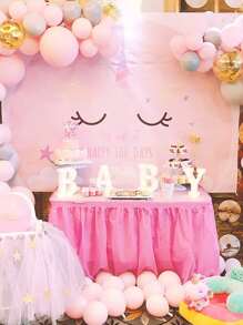 2 chiếc Khăn trải bàn dùng một lần trơn - Hồng - Xem 2