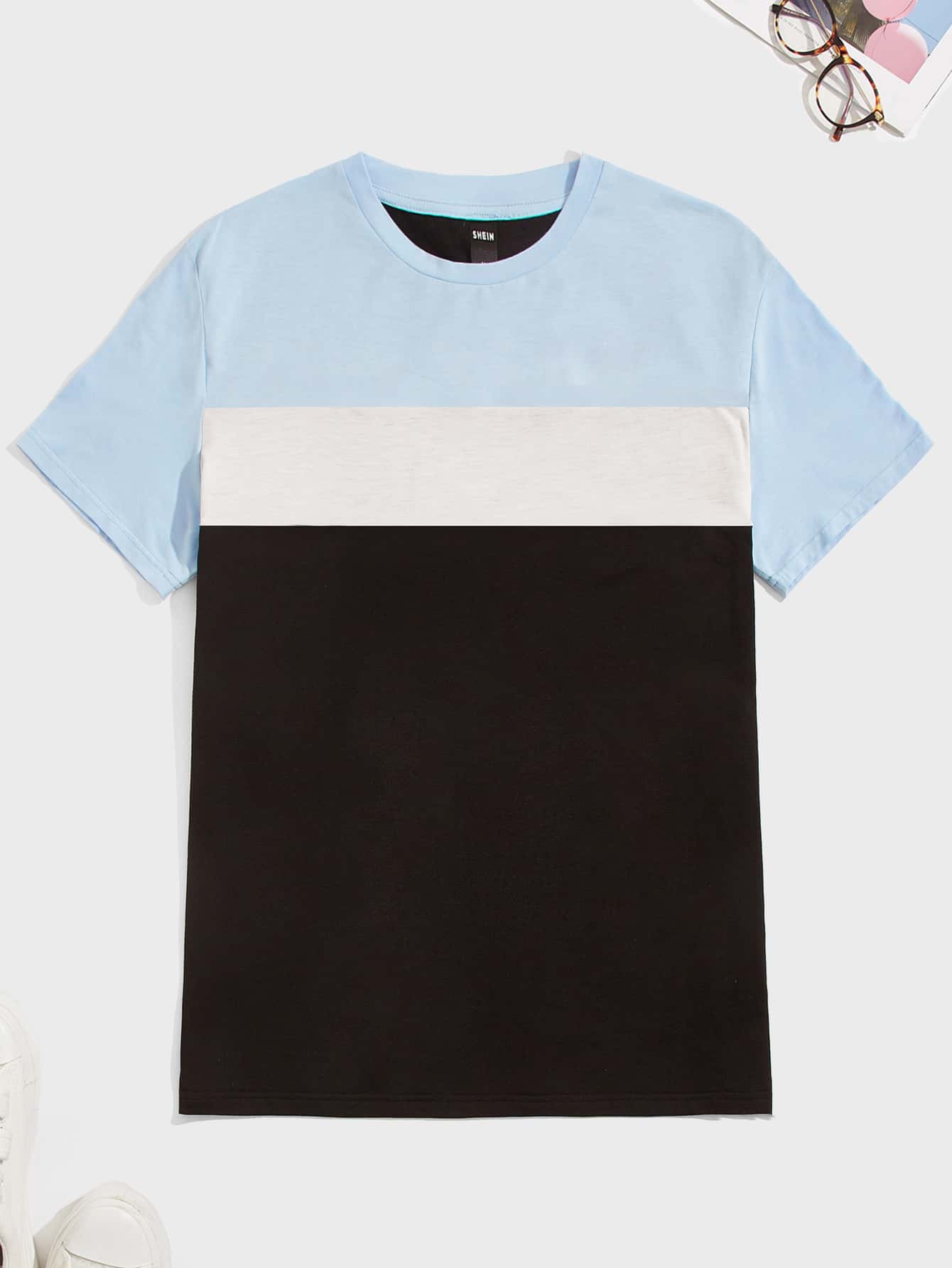 Manfinity Men Cut And Sew Tee - Multicolor - View 1