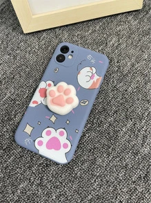 3D猫爪装饰手机壳，国际版，非国内版 - 彩色 - 查看 3