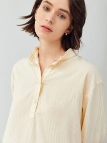 MOTF ECO VISCOSE FRILL NECK BLOUSE - Yellow - View 8