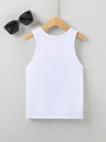 SHEIN Young Boy Slogan Graphic Tank Top