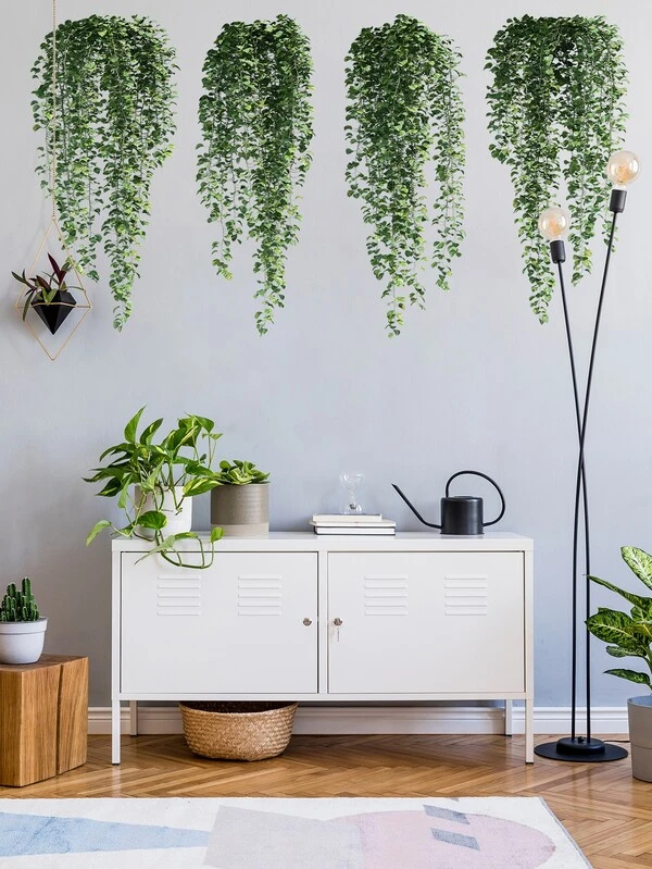 1 x Glitter Plant Print Wall Stickers