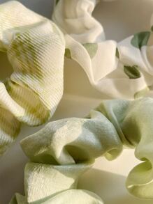 3入組格紋和心形印花鬆緊帶，休閒風格 - 綠色 - 查看 4