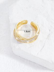 Vòng cửa tay áo Khối Zirconia  Trang trí - Vàng - Xem 3