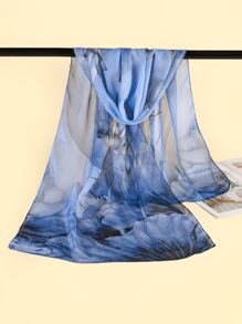 Écharpe boho en mousseline de soie à imprimé floral pour une utilisation en extérieur et en voyage toute saison echarpe femme