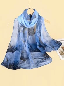 Écharpe boho en mousseline de soie à imprimé floral pour une utilisation en extérieur et en voyage toute saison echarpe femme