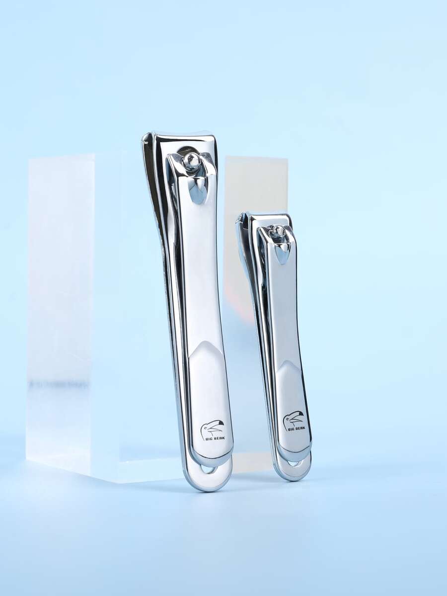 BIGBEAK 2pcs Anti-splash Nail Clipper - Silver - View 1