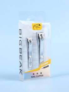 BIGBEAK 2pcs Anti-splash Nail Clipper - Silver - View 5