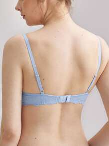 LUVLETTE Sujetador de encaje escote profundo - Azul - Ver 4