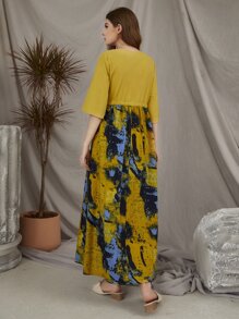 Mulvari Váy Ả Rập Dây kéo Trọn gói Đồ họa Khiêm tốn - Nhiều màu - Xem 2