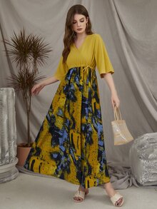 Mulvari Váy Ả Rập Dây kéo Trọn gói Đồ họa Khiêm tốn - Nhiều màu - Xem 3