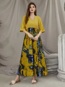 Mulvari Váy Ả Rập Dây kéo Trọn gói Đồ họa Khiêm tốn - Nhiều màu - Xem 6