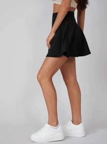 SHEIN 網球運動裙褲 - 黑色 - 查看 9