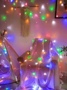 1 件 10/10/20/40/80 LED 1.5m/2m/3m/4m/10m 卧室仙女灯适用于生日派对婚礼节日室内装饰电池盒灯串 - 彩色 - 查看 6