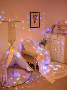 1 件 10/10/20/40/80 LED 1.5m/2m/3m/4m/10m 卧室仙女灯适用于生日派对婚礼节日室内装饰电池盒灯串 - 彩色 - 查看 4