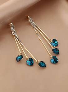 Hoa tai thả đính đá và trái tim trang trí ngày lễ tình nhân, mẹ, mẹ, ngày của mẹ, quà tặng - Nhiều màu - Xem 1