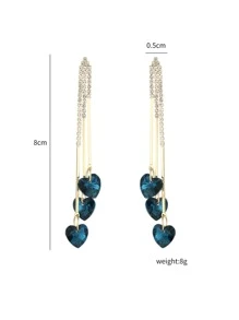 Hoa tai thả đính đá và trái tim trang trí ngày lễ tình nhân, mẹ, mẹ, ngày của mẹ, quà tặng - Nhiều màu - Xem 3