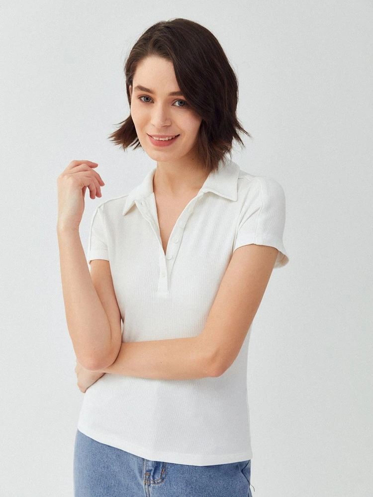 Polo Shirt mit Viskose schmal