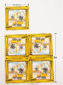 20 peças guardanapo descartável gráfico de carro e figura - Multicolorido - Ver 3