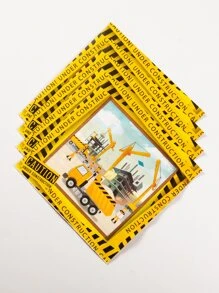 20 peças guardanapo descartável gráfico de carro e figura - Multicolorido - Ver 4