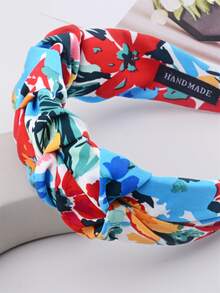 Băng đô rộng in hoa - Nhiều màu - Xem 3