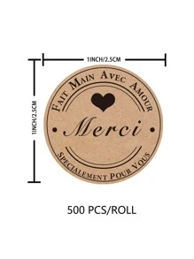 1卷字母圖案禮物貼紙 - 彩色 - 查看 3