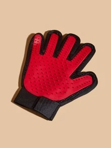 Găng tay tắm 1 cái cho thú cưng - Đỏ - Xem 3