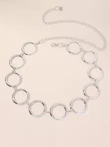 Round Chain Belt - Silver - View 1