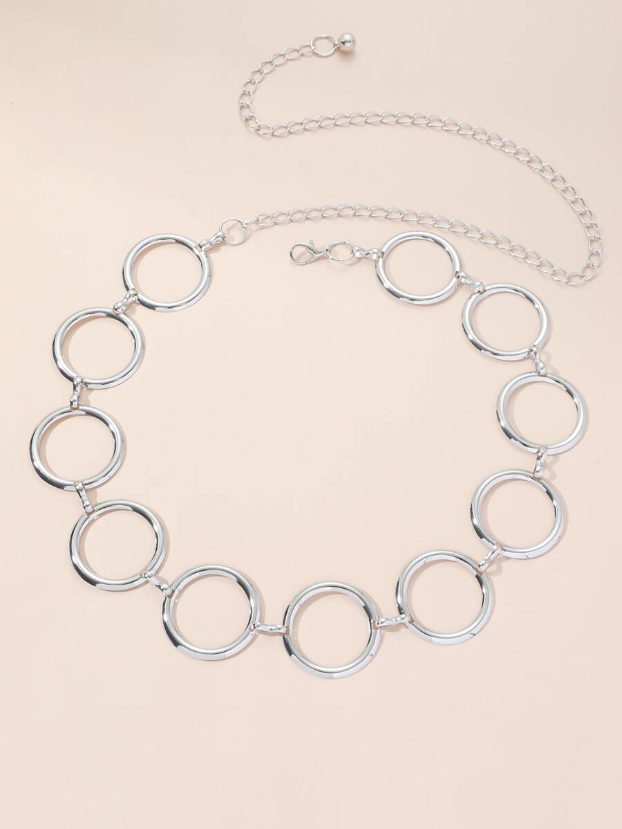 Round Chain Belt - Silver - View 1