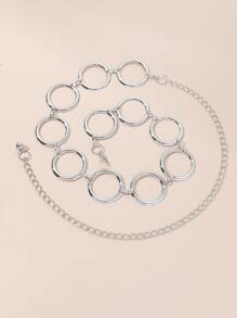 Round Chain Belt - Silver - View 2