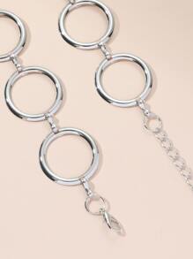 Round Chain Belt - Silver - View 3